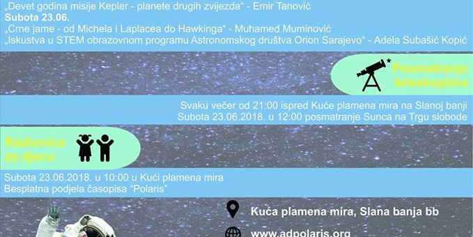 Dani astronomije u Tuzli  20.-24.06.2018.